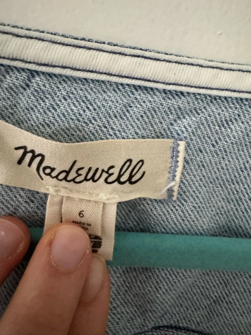 Madewell Light Wash Denim Button Vest - Blue - Picture 4 of 4